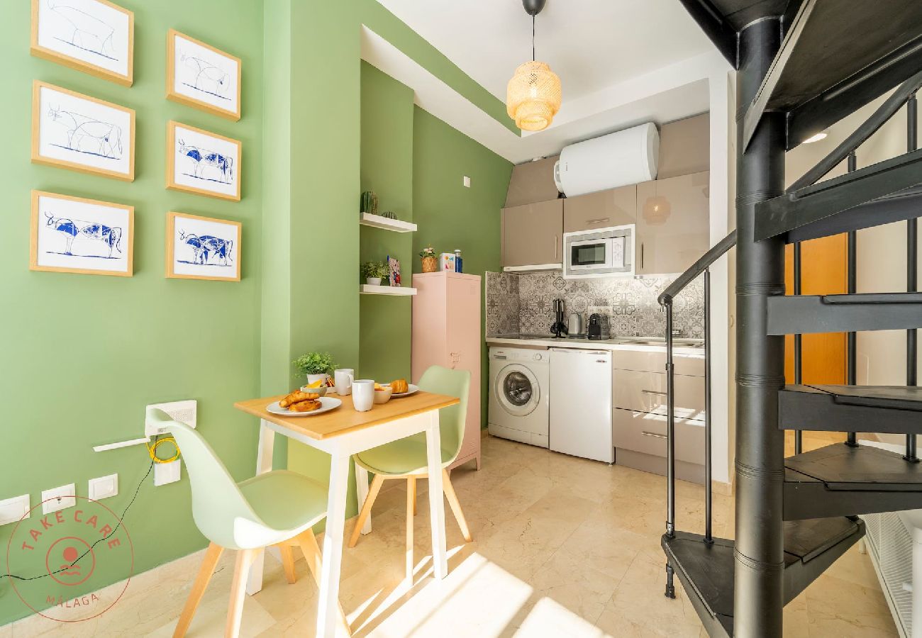 Estudio en Málaga - Estudio Toro en Málaga con terraza en azotea - TakeCareMalaga Estudio en Málaga - Estudio Toro en Málaga con terraza en azotea - TakeCareMalaga